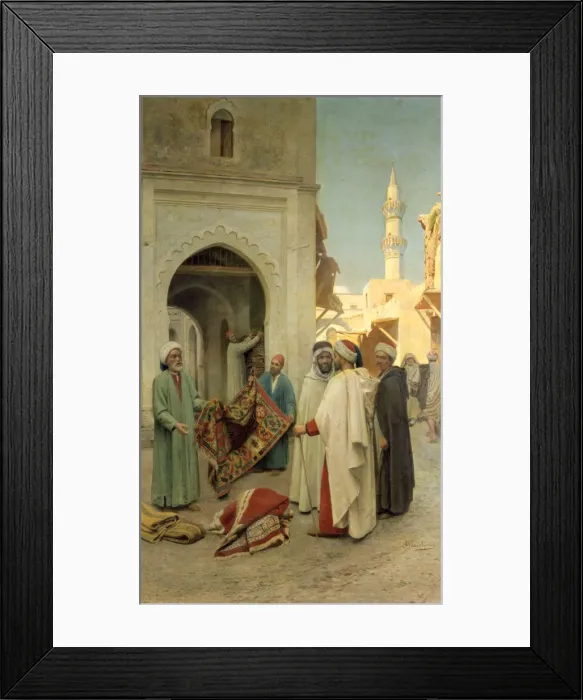 Framed Print : Rug Merchant, 19th / 20th century. Artist: Frederico Bartolini Framed Print : Rug Merchant, 19th / 20th century. Artist: Frederico Bartolini