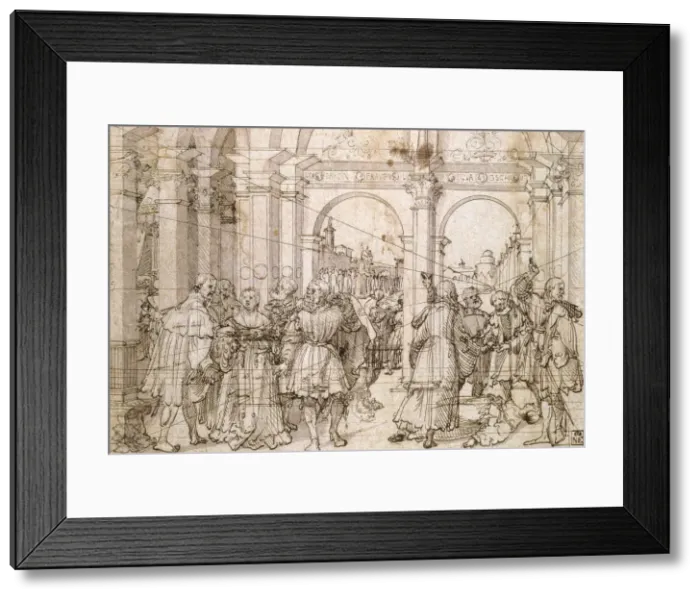 Framed Print : The Suicide of Lucretia, early 16th century. Artist: Jorg Breu the Elder Framed Print : The Suicide of Lucretia, early 16th century. Artist: Jorg Breu the Elder