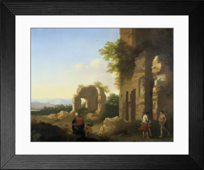 Framed Print : The Departure of Abraham and Isaac, 17th century. Artist: Cornelis van Poelenburgh Framed Print : The Departure of Abraham and Isaac, 17th century. Artist: Cornelis van Poelenburgh