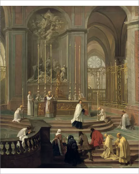 Mass said by the canon de la Porte, or the main altar of Notre Dame, Paris, 1708-1710