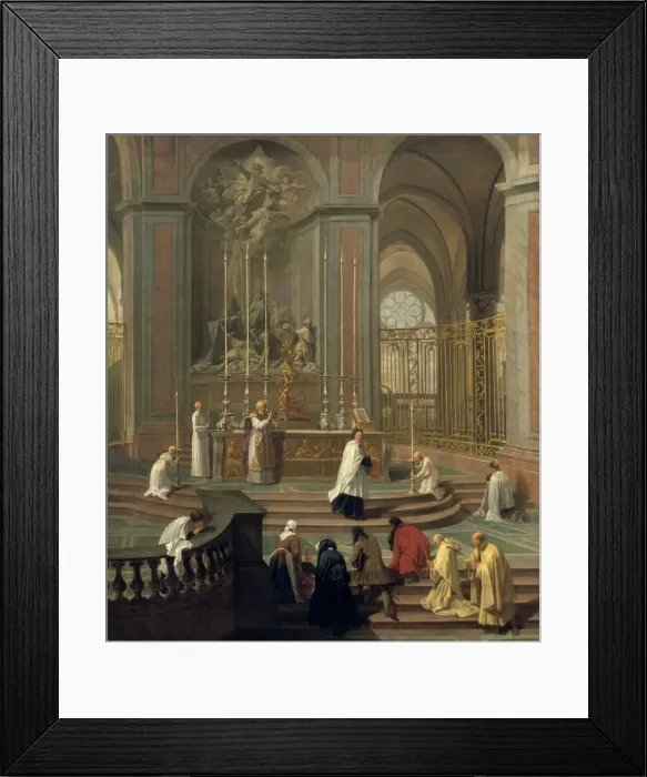 Framed Print : Mass said by the canon de la Porte, or the main altar of Notre Dame, Paris, 1708-1710 Framed Print : Mass said by the canon de la Porte, or the main altar of Notre Dame, Paris, 1708-1710