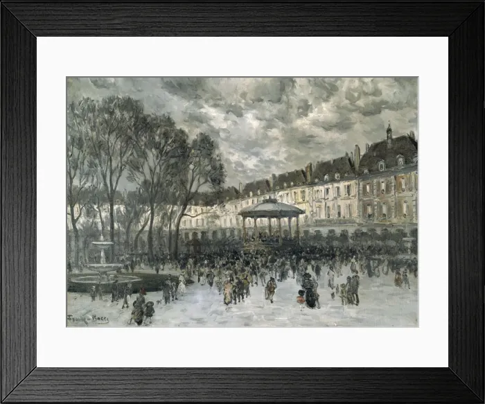 Framed Print : Place de Vosges, Paris, day of a Concert, late 19th / early 20th century. Artist: Frank Myers Boggs Framed Print : Place de Vosges, Paris, day of a Concert, late 19th / early 20th century. Artist: Frank Myers Boggs
