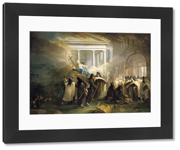 The arrival of the Carmelite nuns from Brussels, mid 18th century. Artist: Charles Guillot