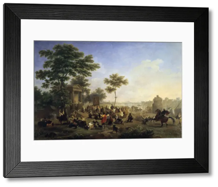 Framed Print : Mass in the country around Rome, late 18th / early 19th century. Artist: Nicolas Antoine Taunay Framed Print : Mass in the country around Rome, late 18th / early 19th century. Artist: Nicolas Antoine Taunay