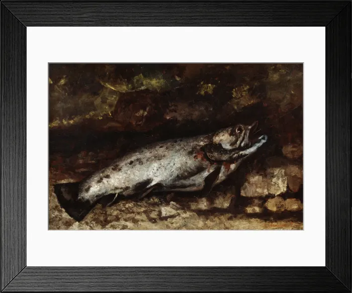 Framed Print : The Trout, 1873. Artist: Gustave Courbet Framed Print : The Trout, 1873. Artist: Gustave Courbet