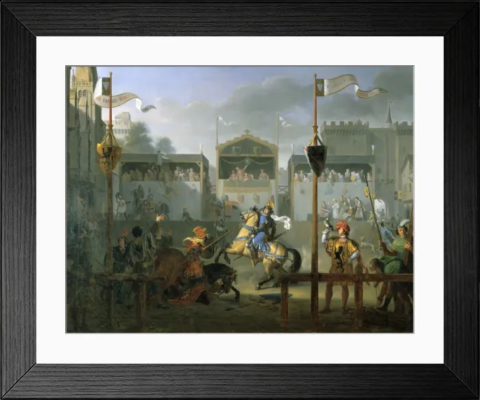 Framed Print : The Tournament, 1812. Artist: Pierre Henri Revoil Framed Print : The Tournament, 1812. Artist: Pierre Henri Revoil