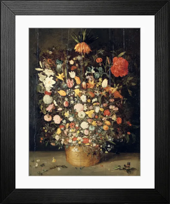 Framed Print : Bouquet of Flowers in a Wooden Vase, 1603. Artist: Jan Brueghel the Elder Framed Print : Bouquet of Flowers in a Wooden Vase, 1603. Artist: Jan Brueghel the Elder