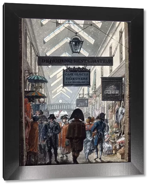 The Shopping Arcade des Panoramas in Paris, 1807. Artist: Philibert Louis Debucourt