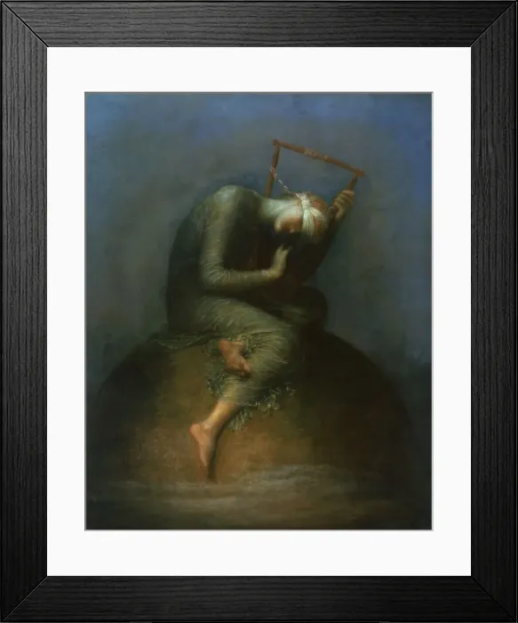 Framed Print : Hope, 1886. Artist: George Frederick Watts Framed Print : Hope, 1886. Artist: George Frederick Watts