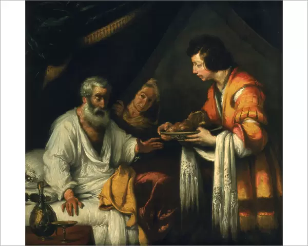 Isaac blesses Jacob, early 17th century. Artist: Bernardo Strozzi