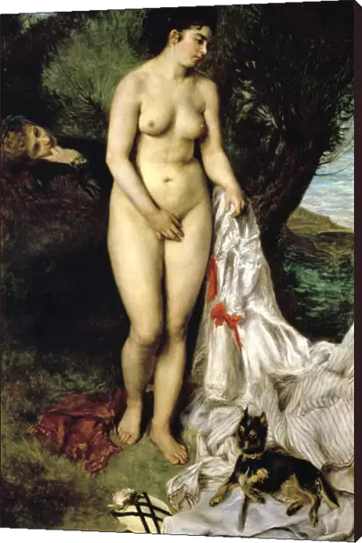 Bather ( La Baigneuse au griffon ), 1870. Artist: Pierre-Auguste Renoir