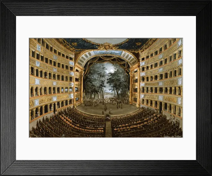 Framed Print : View of the interior of the Teatro San Carlo, Naples, 19th century Framed Print : View of the interior of the Teatro San Carlo, Naples, 19th century