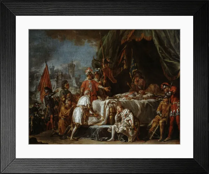 Framed Print : Funeral rites for Bertrand Duguesclin, Constable of France, late19th / early 20th century. Artist: Jean-Jacques Baptiste Brunet Framed Print : Funeral rites for Bertrand Duguesclin, Constable of France, late19th / early 20th century. Artist: Jean-Jacques Baptiste Brunet