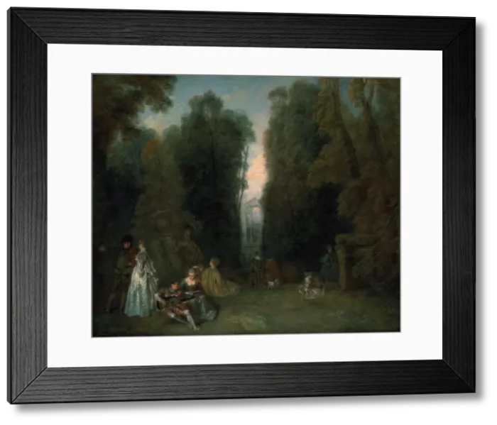 Framed Print : View through the trees in the Park of Pierre Crozat, 1715. Artist: Jean-Antoine Watteau Framed Print : View through the trees in the Park of Pierre Crozat, 1715. Artist: Jean-Antoine Watteau