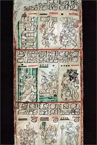 Page from the Dresden Codex, Maya manuscript