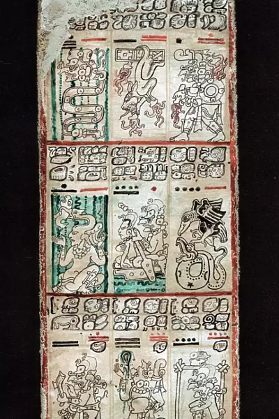 Page from the Dresden Codex, Maya manuscript