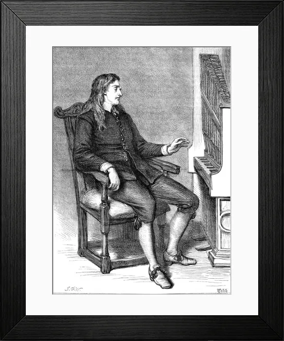 Framed Print : John Milton (1608-1674), English poet, 1870 Framed Print : John Milton (1608-1674), English poet, 1870