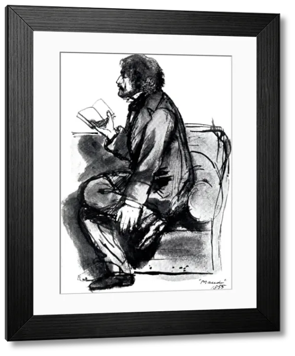 Framed Print : Alfred Tennyson, lst Baron Tennyson (1809-1892), English poet, 1855 Framed Print : Alfred Tennyson, lst Baron Tennyson (1809-1892), English poet, 1855