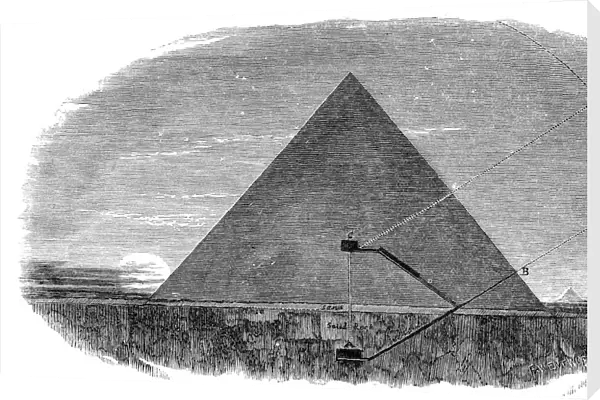 Great Pyramid of Cheops at Giza being used as an astronomical observatory