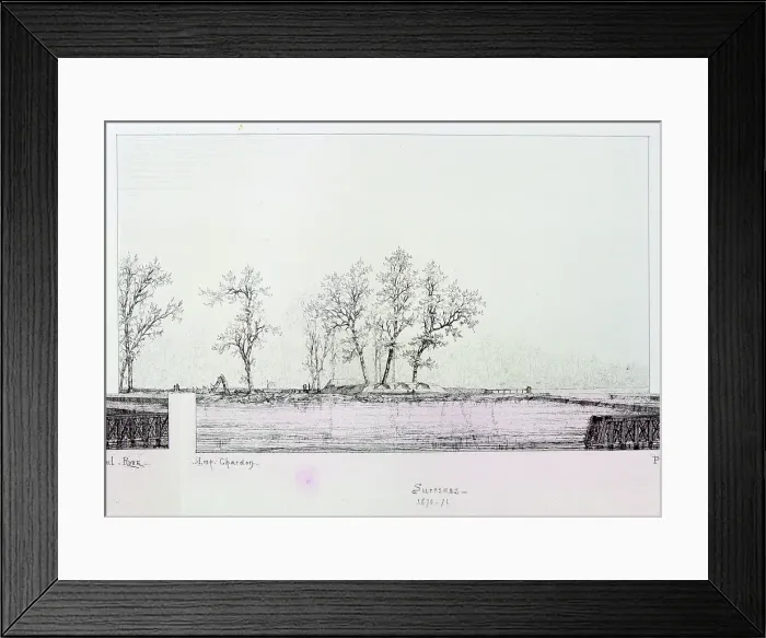 Framed Print : Suresnes, Siege of Paris, 1870-1871. Artist: Paul Roux Framed Print : Suresnes, Siege of Paris, 1870-1871. Artist: Paul Roux