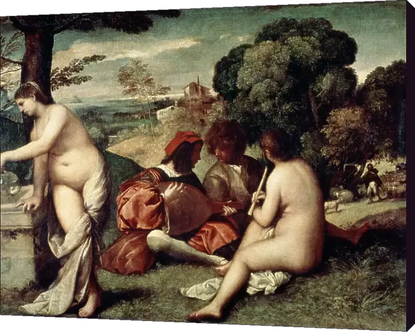 Concert champetre, ( The Pastoral Concert ), c1510-1511. Artist: Titian