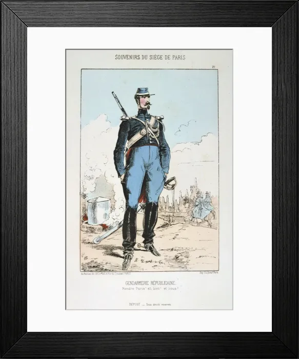 Framed Print : Gendarmerie Republicaine, Siege of Paris, Franco-Prussian War, 1870-1871 Framed Print : Gendarmerie Republicaine, Siege of Paris, Franco-Prussian War, 1870-1871