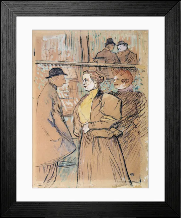 Framed Print : In the Moulin Rouge, 19th century. Artist: Henri de Toulouse-Lautrec Framed Print : In the Moulin Rouge, 19th century. Artist: Henri de Toulouse-Lautrec
