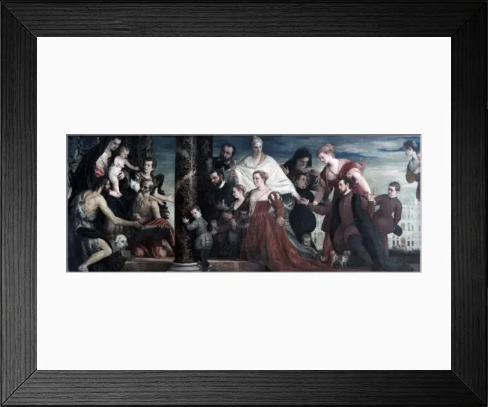 Framed Print : The Madonna and the Cuccina-Family, 1571. Artist: Paolo Veronese Framed Print : The Madonna and the Cuccina-Family, 1571. Artist: Paolo Veronese