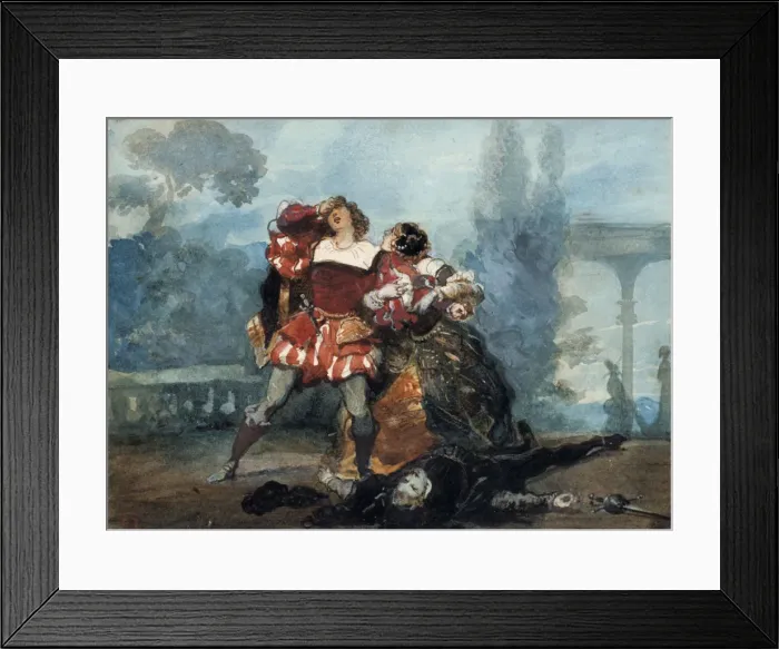Framed Print : Illustration for the play Whims of Marianne, 1851. Artist: Eugene Louis Lami Framed Print : Illustration for the play Whims of Marianne, 1851. Artist: Eugene Louis Lami