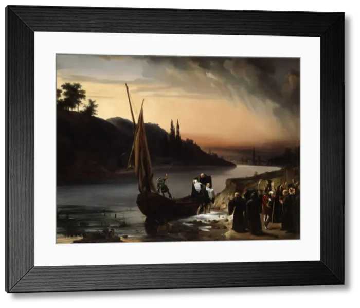 Framed Print : Convoi d lsabeau de Baviere, 19th century. Artist: Jean Truchot Framed Print : Convoi d lsabeau de Baviere, 19th century. Artist: Jean Truchot