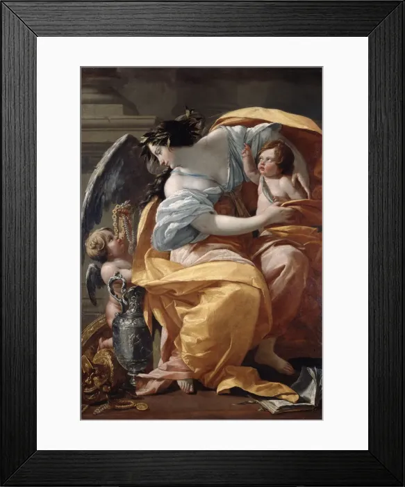 Framed Print : Wealth, 1640. Artist: Simon Vouet Framed Print : Wealth, 1640. Artist: Simon Vouet