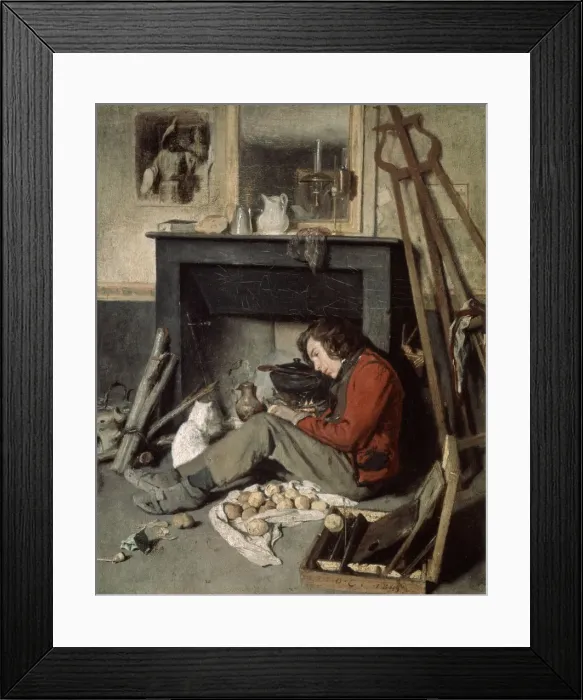 Framed Print : Studio Interior, 1845. Artist: Octave Tassaert Framed Print : Studio Interior, 1845. Artist: Octave Tassaert