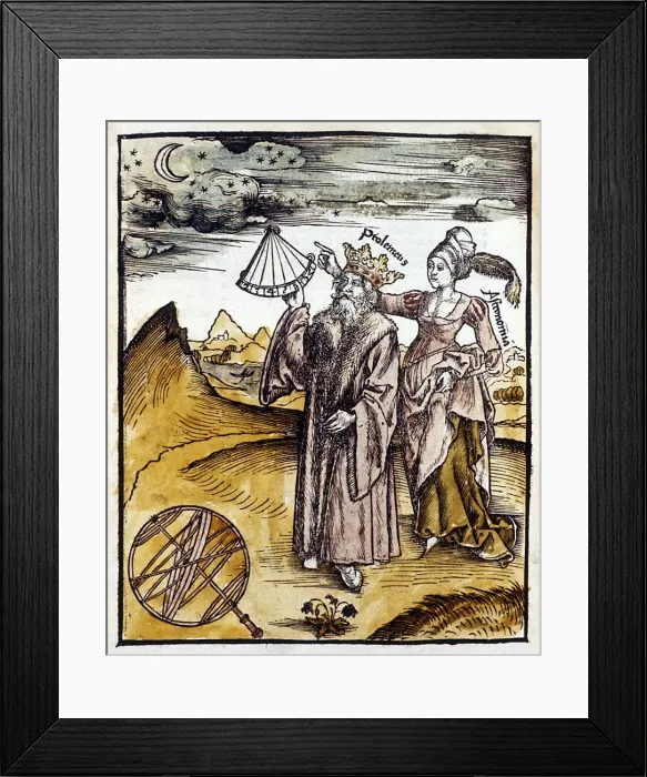 Framed Print : Ptolemy, Alexandrian Greek astronomer and geographer, 1508 Framed Print : Ptolemy, Alexandrian Greek astronomer and geographer, 1508