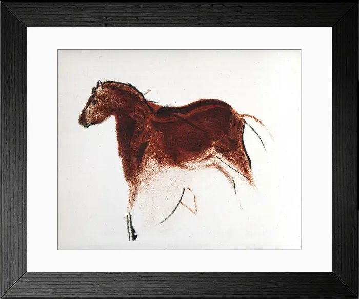Framed Print : Horse and Hind, Palaeolithic cave painting from Altamira, southern Spain, c16, 000-c9000 BC Framed Print : Horse and Hind, Palaeolithic cave painting from Altamira, southern Spain, c16, 000-c9000 BC