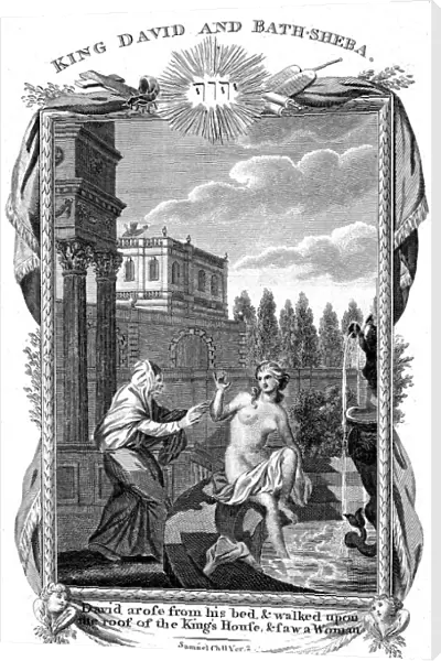 King David looking down at Bathsheba, c1804