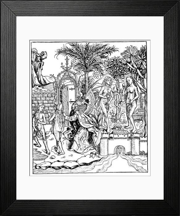 Framed Print : Adam and Eve, 1493 Framed Print : Adam and Eve, 1493