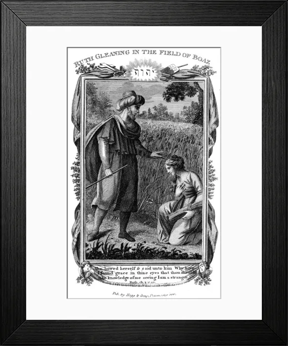 Framed Print : Ruth Gleaning in the Field of Boaz, c1804 Framed Print : Ruth Gleaning in the Field of Boaz, c1804