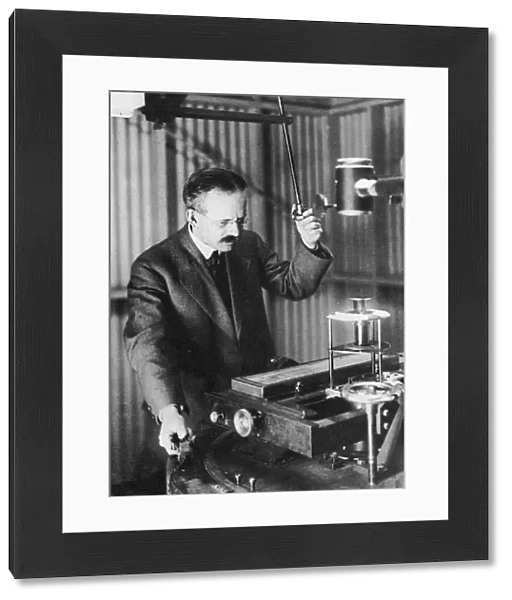 George Ellery Hale (1868-1938), American astronomer, observing sunspots, 1907
