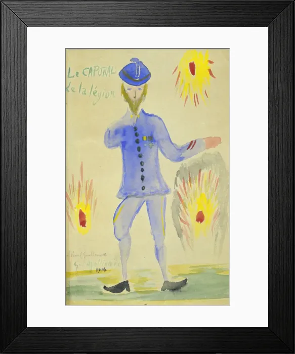 Framed Print : Le caporal de la legion, 1916. Artist: Guillaume Apollinaire Framed Print : Le caporal de la legion, 1916. Artist: Guillaume Apollinaire