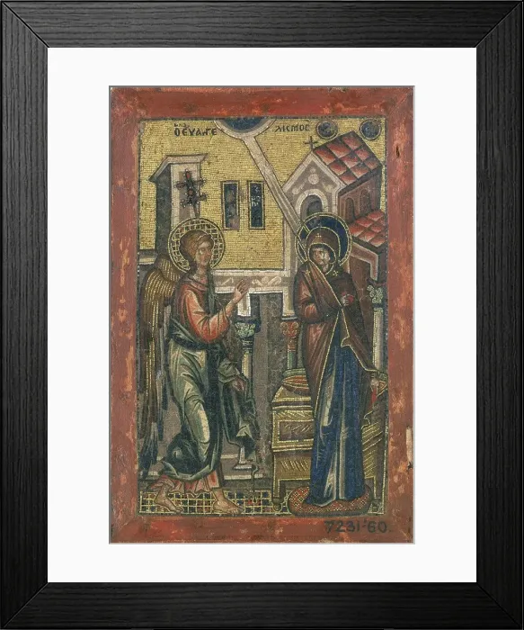 Framed Print : The Annunciation, early 14th century Framed Print : The Annunciation, early 14th century