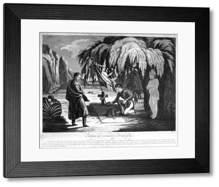 Framed Print : The Ghost of Napoleon on St Helena, c1825 Framed Print : The Ghost of Napoleon on St Helena, c1825