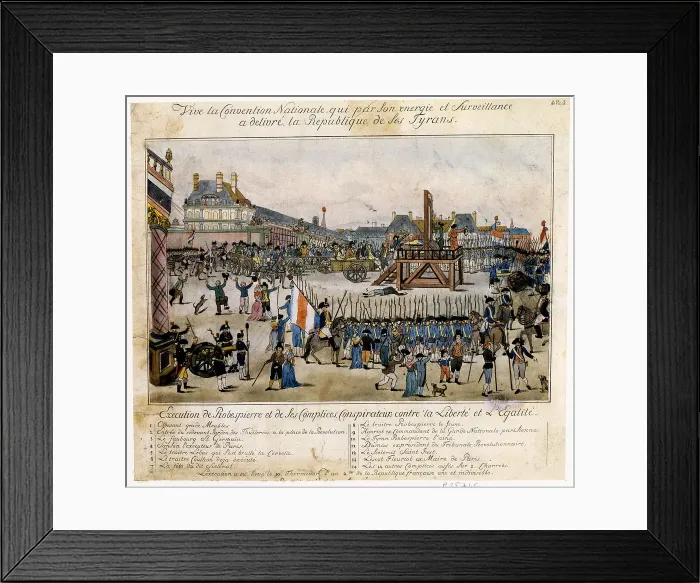 Framed Print : Execution of Robespierre and his accomplices, 1794 Framed Print : Execution of Robespierre and his accomplices, 1794