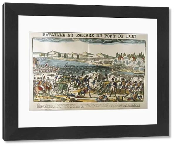 Battle and crossing of Bridge of Lodi, 11 May, 1796. Artist: Francois Georgin