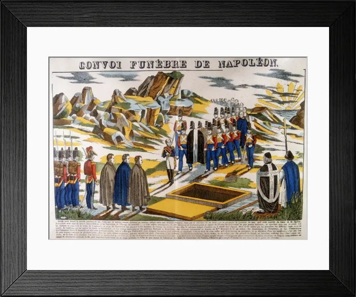 Framed Print : Napoleons funeral cortege, St Helena, 1821 (1826) Framed Print : Napoleons funeral cortege, St Helena, 1821 (1826)