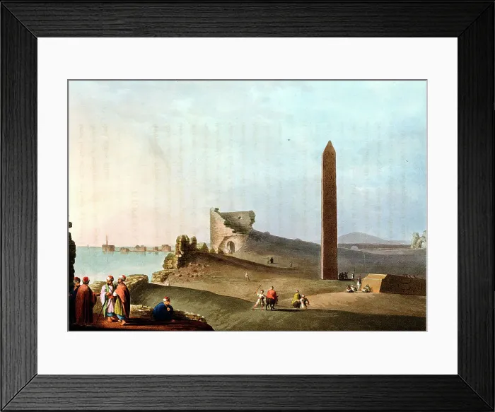 Framed Print : Obelisks at Alexandria called Cleopatras Needles, 1802 Framed Print : Obelisks at Alexandria called Cleopatras Needles, 1802