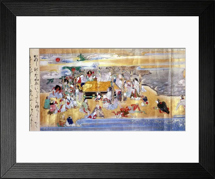 Framed Print : Death of Buddha, c483 BC, (17th century) Framed Print : Death of Buddha, c483 BC, (17th century)