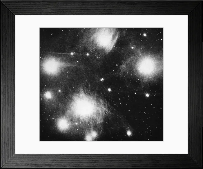 Framed Print : Constellation of the Pleiades (Seven Sisters), 1908 Framed Print : Constellation of the Pleiades (Seven Sisters), 1908