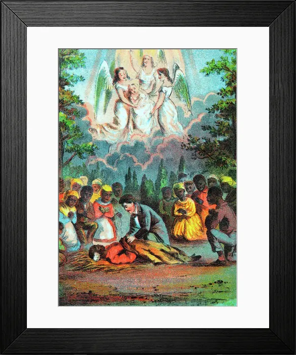 Framed Print : Death of Uncle Tom, c1870