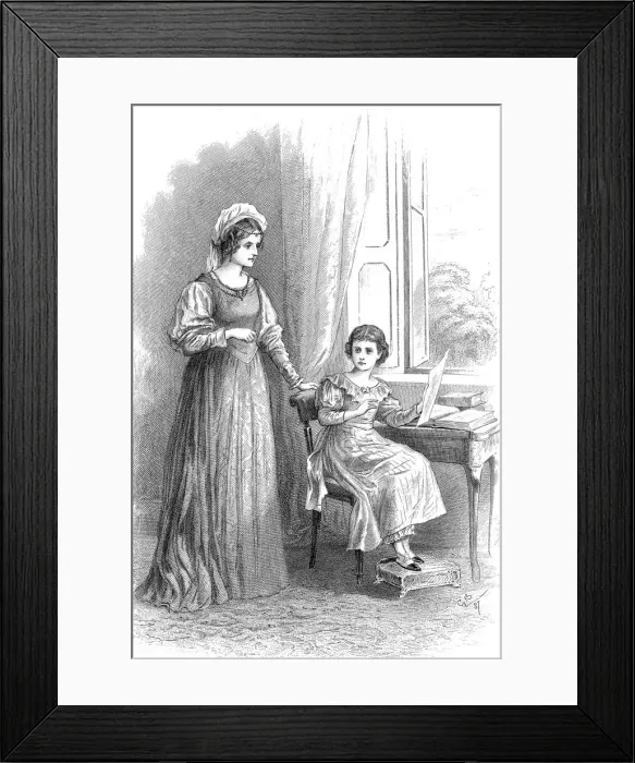 Framed Print : Princess Victoria makes a discovery, 1831 Framed Print : Princess Victoria makes a discovery, 1831
