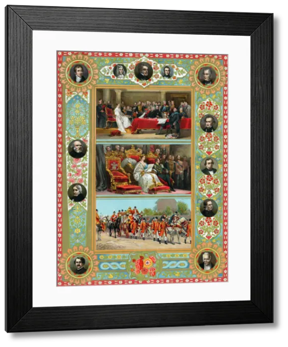 Framed Print : Scenes from the reign of Queen Victoria, 1887 Framed Print : Scenes from the reign of Queen Victoria, 1887